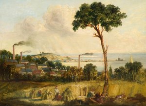 Dundee vanaf Balgay Hill, c.1824 door Unknown artist