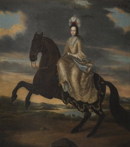 Portret van hertogin Hedvig Sophia van Holstein-Gottorp, koningin van Zweden door Unknown artist