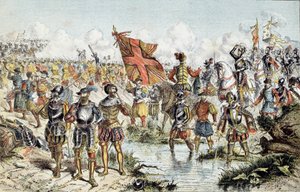 Achtste Religieoorlog (1585-1598): de slag bij Ivry op 14/03/1590 tussen het koninklijke leger van Hendrik IV en de Katholieke Liga
