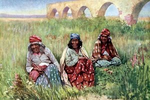 Oudere Indiaanse vrouwen, Californië