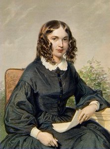 Elizabeth Barrett Browning (1806-1861) - Engelse dichteres - gravure