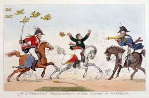 Engelse cartoon over Napoleon I - in Napoleon I, karikaturen, dummy collectie. 1814 - 1815. B.H.V.P. door Unknown artist