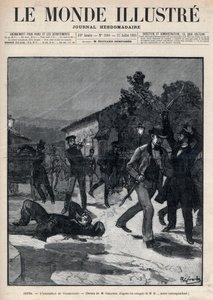 Gebeurtenissen in Bulgarije: De moord op de heer Beltchef in aanwezigheid van Stefan Stambolov (1854-95) - Sofia.