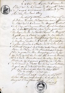Uittreksel uit het geboorteregister van de burgerlijke stand van de gemeente Dommyrot, gewaarmerkte kopie van 2 februari
