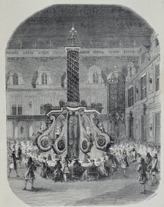 Feest van Lodewijk XIV (feest in de marmeren binnenplaats in Versailles) door Unknown artist