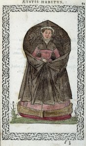 Vlaamse juffer - in "Habits et effigies" door Jean Sulperius
