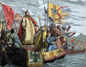Frederik I (Barbarossa) steekt over naar Klein-Azië tijdens de 3e Kruistocht (1189)