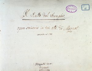 Frontispice voor Die Entführung aus dem Serail, opera door Mozart, Lichtenthal versie (1838) door Unknown artist