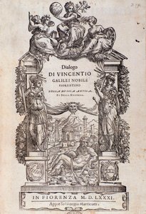 Frontispice van Dialogo della musica antica e della moderna door Vincenzo Galilei door Unknown artist