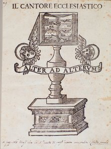 Frontispice van Il cantore ecclesiastico door Giuseppe Frezza dalle Grotte