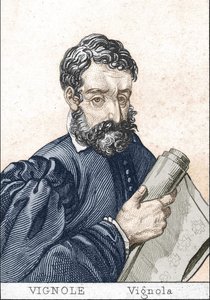 Giacomo Barozzi, genaamd il Vignola, in het Frans, Le Vignole, met een plan