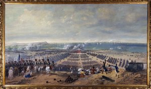 Grote parade in het militaire kamp van Boulogne