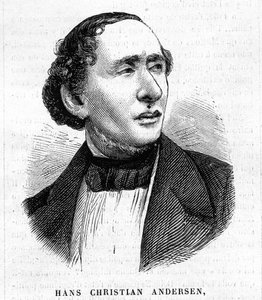 Hans Christian Andersen. Deense schrijver 1805-1875 door Unknown artist