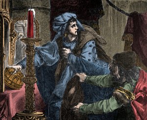 Helene Kottanner (Kottanerin, Kottannerin) (1439-1440) steelt de koninklijke kroon van St. Stephen (Heilige Hongaarse Kroon) in 1440 door Unknown artist