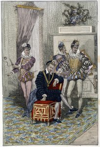 Hendrik III en zijn favorieten door Unknown artist