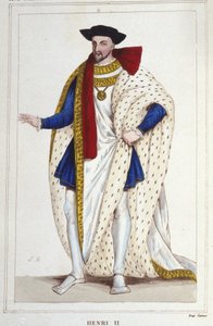Hendrik II, koning van Frankrijk (1519 - 1559) gravure uit 1830 door Unknown artist