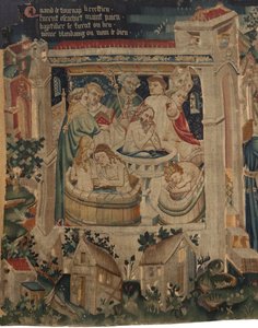 Geschiedenis van Sint Piat en Sint Eleuthère, Scene 7: Doop van de verbannen christenen door Unknown artist