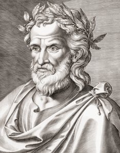 Homerus. Portret. door Unknown artist