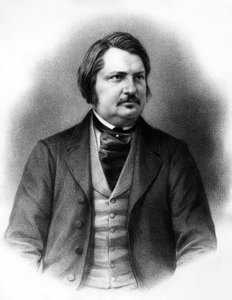 Honoré de Balzac (1799-1850) Franse romanschrijver, c. 1840 door Unknown artist
