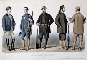 Jachtoutfits, "Le Journal des tailors" door Unknown artist