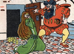 Illustratie voor "Blauwbaard
