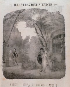 Illustratie voor de tweede akte van Faust door Charles Gounod