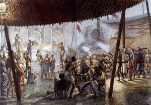 Indiase cultuur en beschaving: liefdesfeest van Krishna, India. Gravure 1808. door Unknown artist