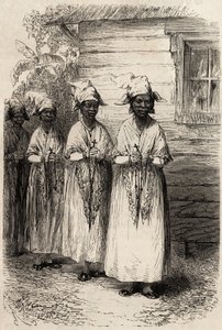 Inheemse vrouwen van Guyana, bij de katholieke processie van het Fête-Dieu door Unknown artist