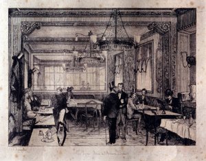 Binnenaanzicht van het café Le Procope in de rue de l