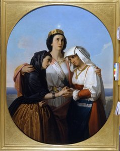 Italië verwelkomt Venetië en Rome (1860) anoniem schilderij Museo del Risorgimento Milaan