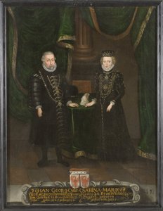 Johann Georg, keurvorst van Brandenburg en Sabina van Brandenburg-Ansbach door Unknown artist