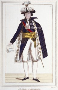 Jean Jacques Régis de Cambacérès (1753-1824), Franse advocaat en politicus. Gravure uit 1830