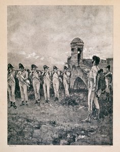 Joachim Murat (1767-1815), maarschalk van Frankrijk, koning van Napels, geëxecuteerd op 13/10/1815 in Calabrië. Afdrukken van de periode. door Unknown artist