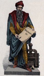 Johann Gutenberg, Duitse drukker en goudsmid door Unknown artist