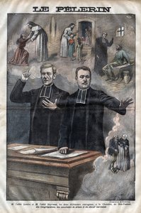 Jules Auguste Lemire (1853-1928) en Hippolyte Gayraud (1856-1911), Franse geestelijken en politici, afgevaardigden - gravure in 