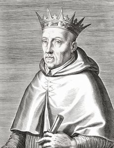Koning Hendrik I van Portugal en een kardinaal (portret) door Unknown artist