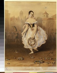 De Italiaanse ballerina Fanny Cerrito door Unknown artist