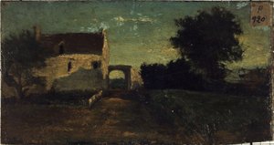 La porte de Clamart (), circa 1850, tussen 1845 en 1855 (olieverf op hout)