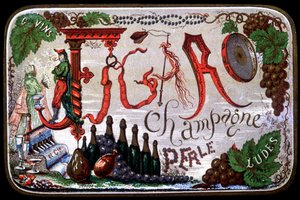 Etiket van Figaro Champagne Perle, 19e eeuw