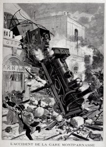 Het ongeluk van Gare Montparnasse in Parijs - in 