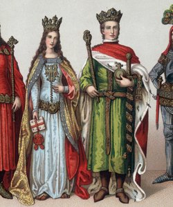 Ladislas II of V Jagellon (1350-1434), grootvorst van Litouwen en koning van Polen. Chromolithografie uit de 19e eeuw. door Unknown artist