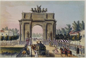 De triomfboog in Sint-Petersburg (Album van Marie Taglioni)