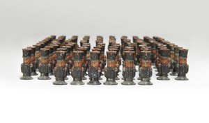 Grote groep speelgoed soldaten of campagne kaartmarkeerders in de vorm van Franse infanterie, ca. 1810-14 door Unknown artist