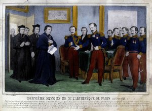 Laatste missie van de aartsbisschop van Parijs (25 juni 1848) door Unknown artist