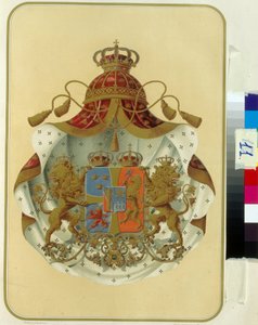 Het wapen van de Vrijmetselaars van de Grote Loge van Portugal. Anoniem werk, lithografie. Russische Staatsbibliotheek, Moskou.