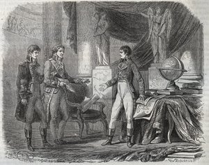 Lord Cornwallis onderhandelt over het Verdrag van Amiens met Napoleon Bonaparte - de Vrede van Amiens, Frankrijk - Verdrag ondertekend in maart 1802