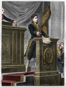 Lucien Bonaparte, Franse politicus, spreekt in de Nationale Vergadering over de wet om het Legioen van Eer op te richten, Parijs door Unknown artist