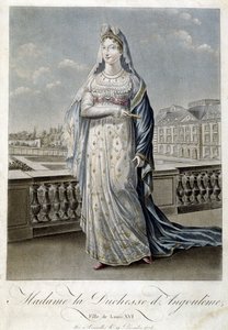 Madame de Hertogin van Angoulême (Marie Thérèse of Madame Royale) door Unknown artist