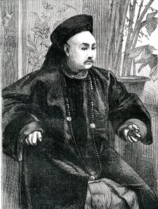 Mandarijn Tchung Hao (Chung How), Gravure 1868 door Unknown artist
