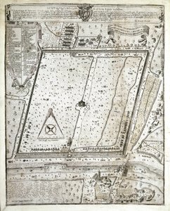 Kaart van het lazaret van Milaan tijdens de Grote Pest van Milaan in 1630 door Unknown artist